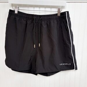 YoungLA 143 Black Short Short Swim Trunks Men’s Size XL NEW